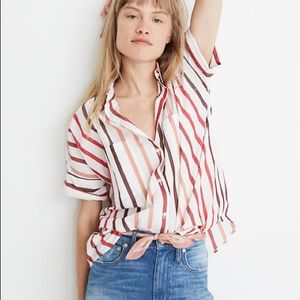 NWT Madewell courier shirt Lorelei stripe top xxs